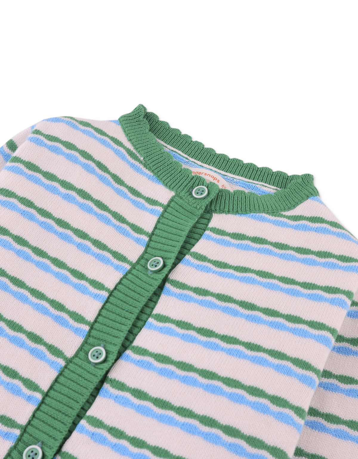SIERRA BUTTON-DOWN CARDIGAN WITH WAVEY STRIPES