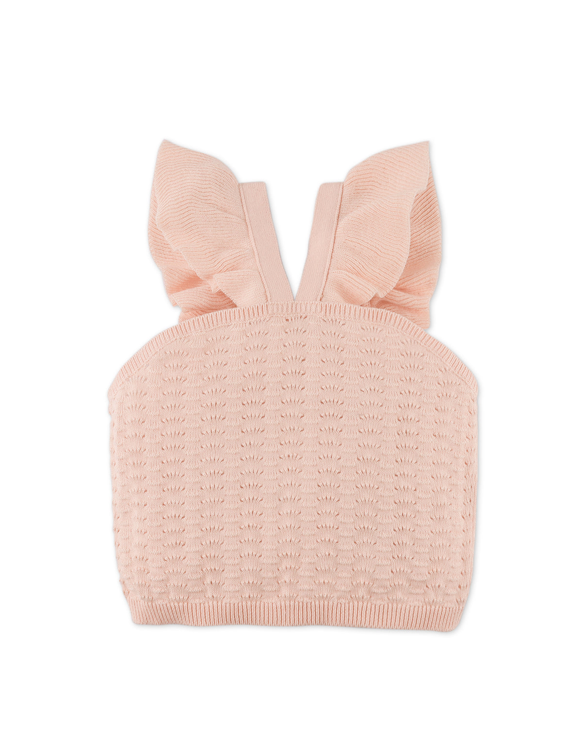 BEATRICE SLEEVELESS TOP WITH RUFFLES