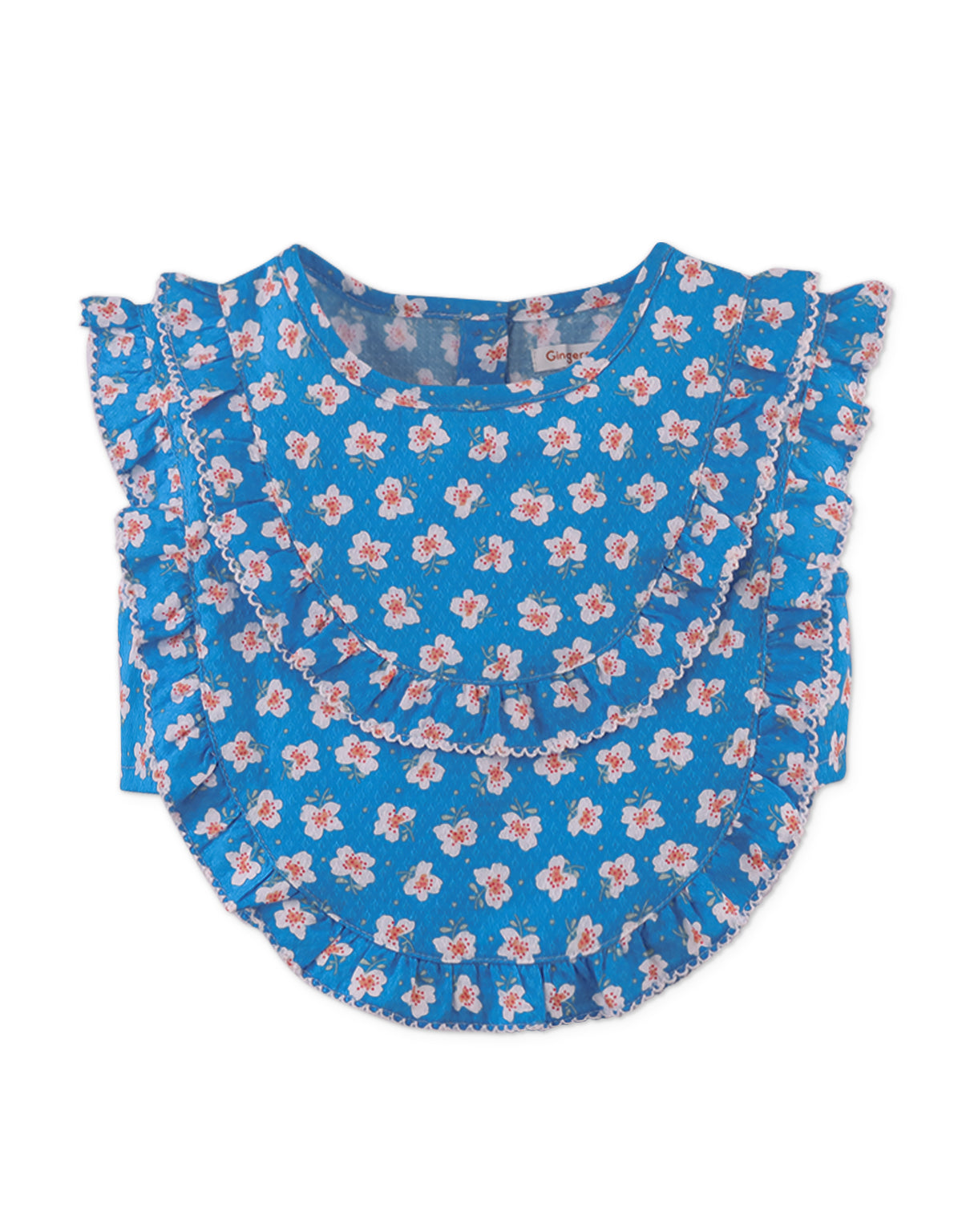 NICKIE TOP WITH DOUBLE RUFFLES