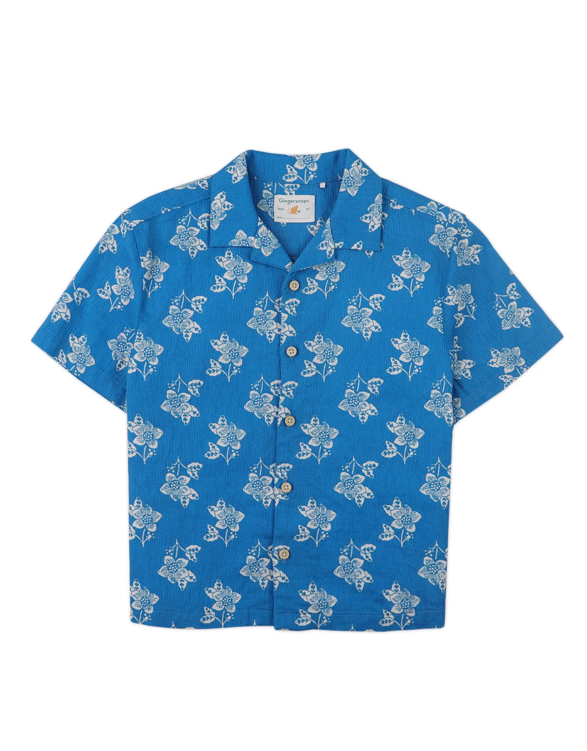 BOYS CHEESECLOTH FLORAL SHIRT