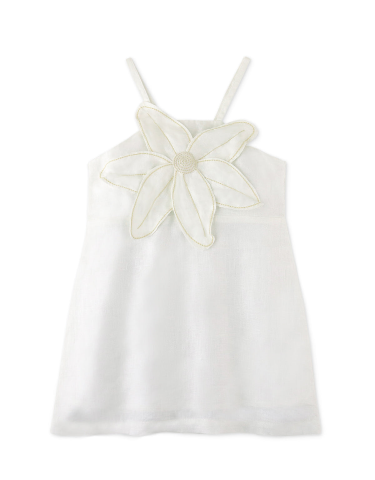 GIRLS DRESS WITH OVERSIZED FLOWER