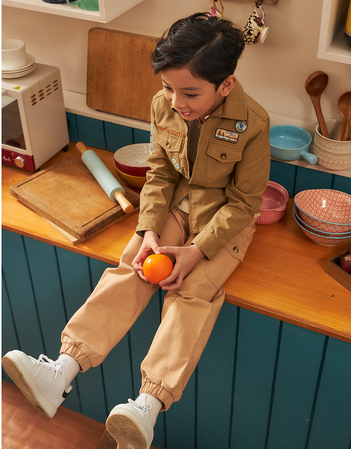 BOYS CANVAS CARGO JOGGERS