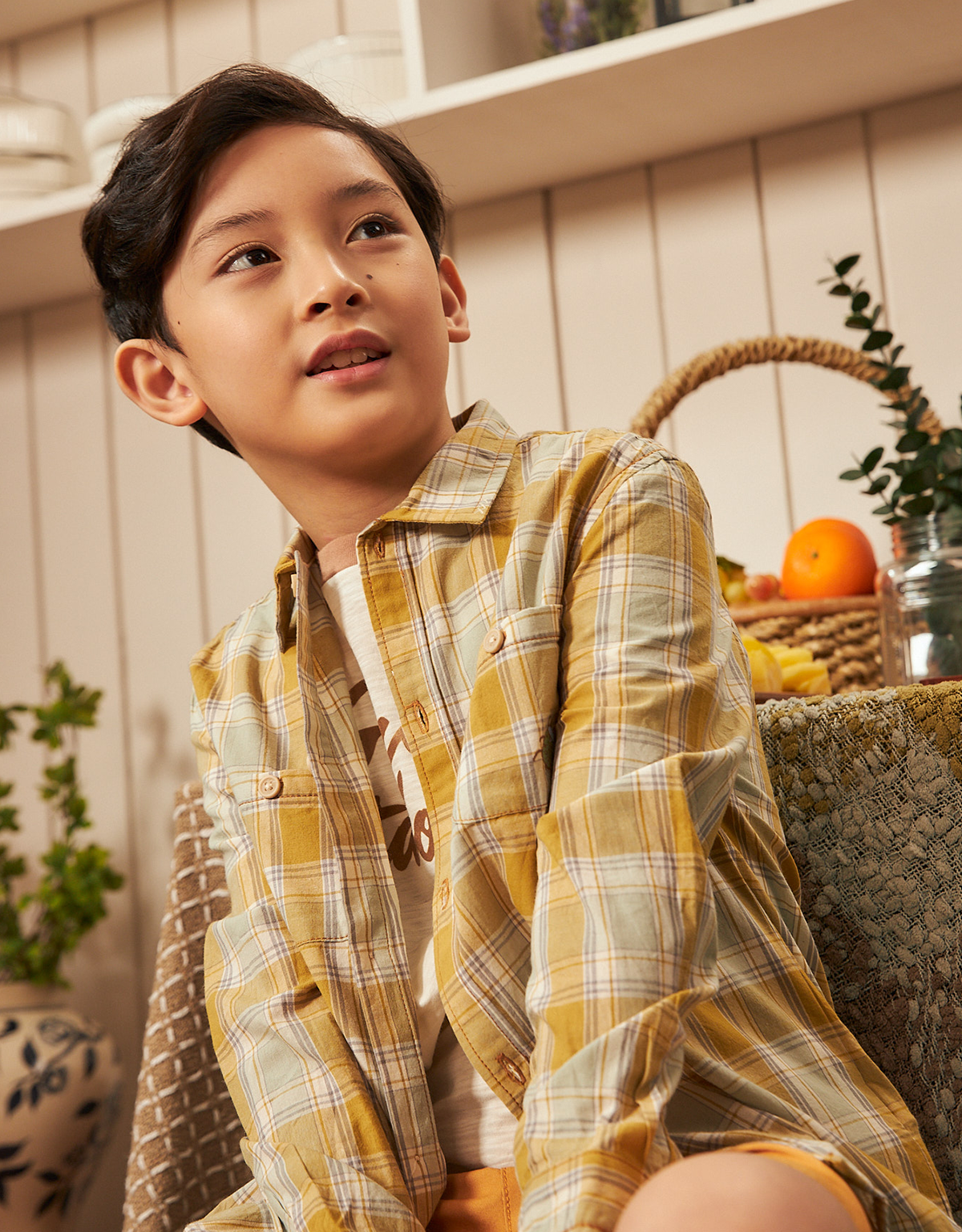 BOYS GARDENER’S PLAID SHIRT
