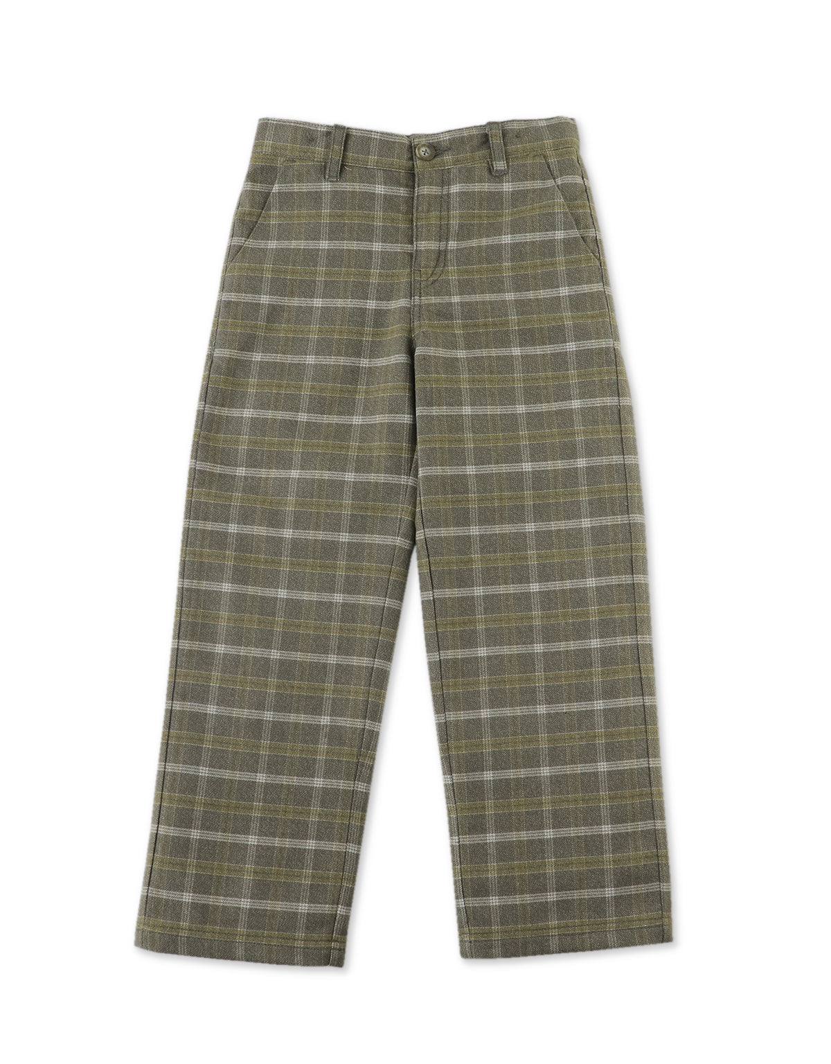 BOYS LOOSE PLAID PANTS