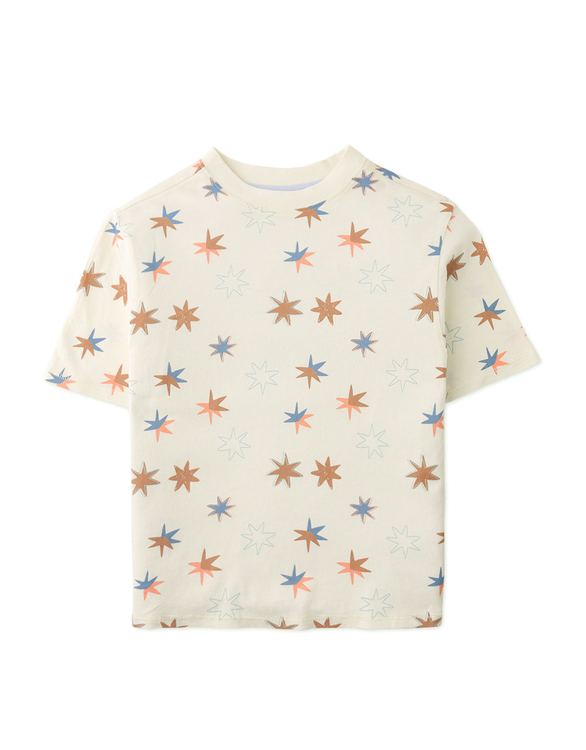 LEO GRAPHIC TEE IN ALL OVER STARS PRINT