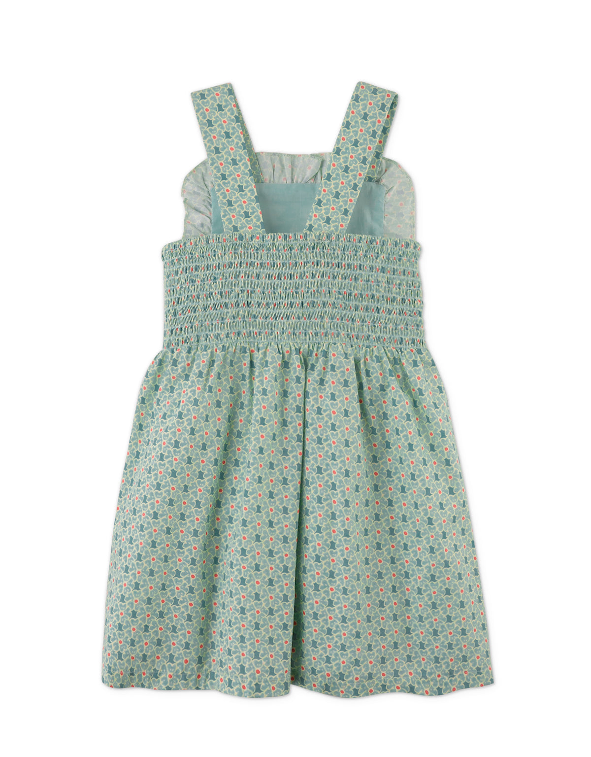 NOEMI APRON DRESS WITH RUFFLES