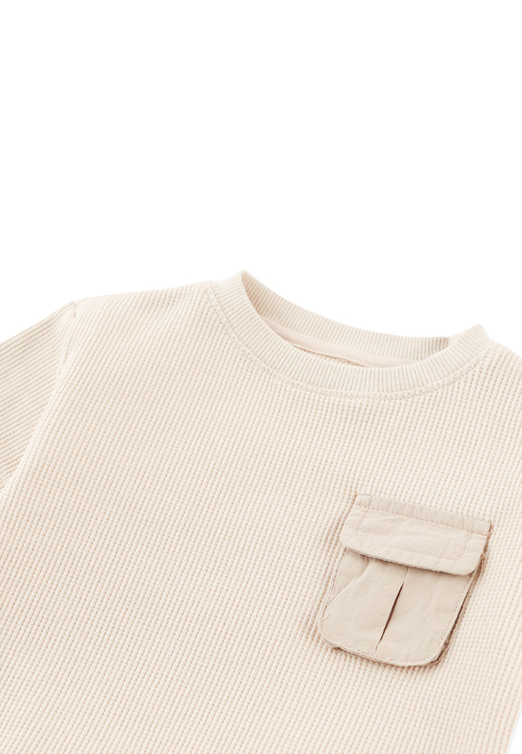 BABY GRIFFIN DRAWSTRING TEE WITH POCKET