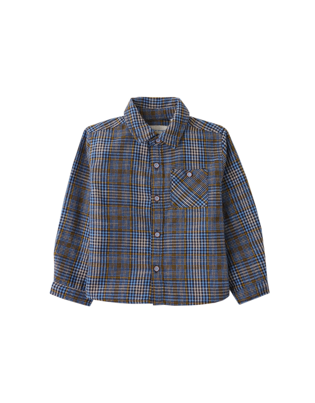 BABY BOYS PLAID SHIRT WITH BACK GRAPHICS