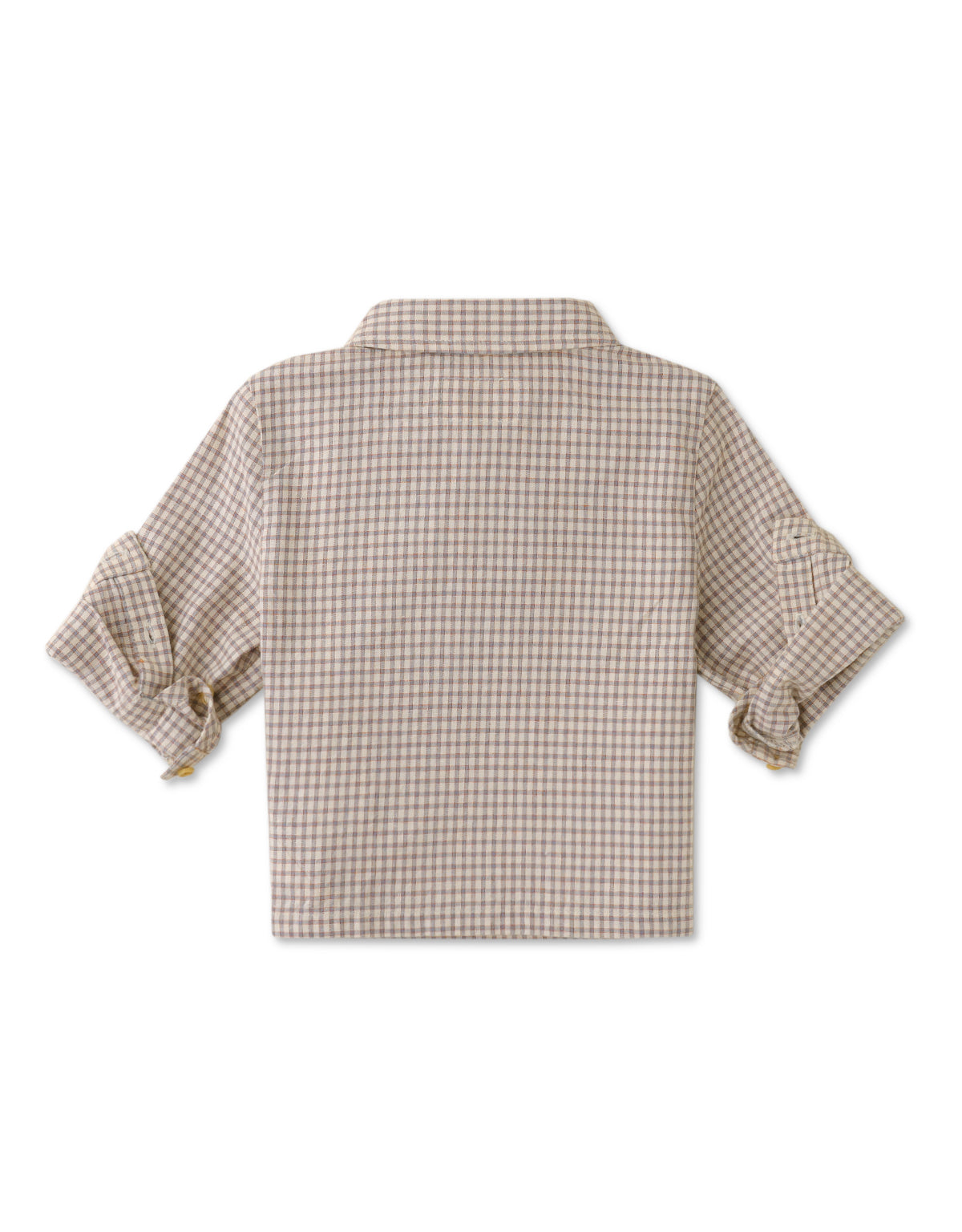 BABY BOYS MINI COLLAR GINGHAM SHIRT