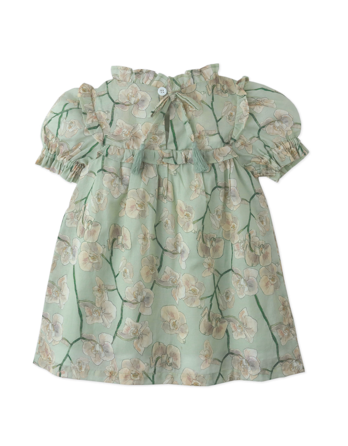 BABY IRINA DRESS ASTER  WITH SMOCKED BODICE