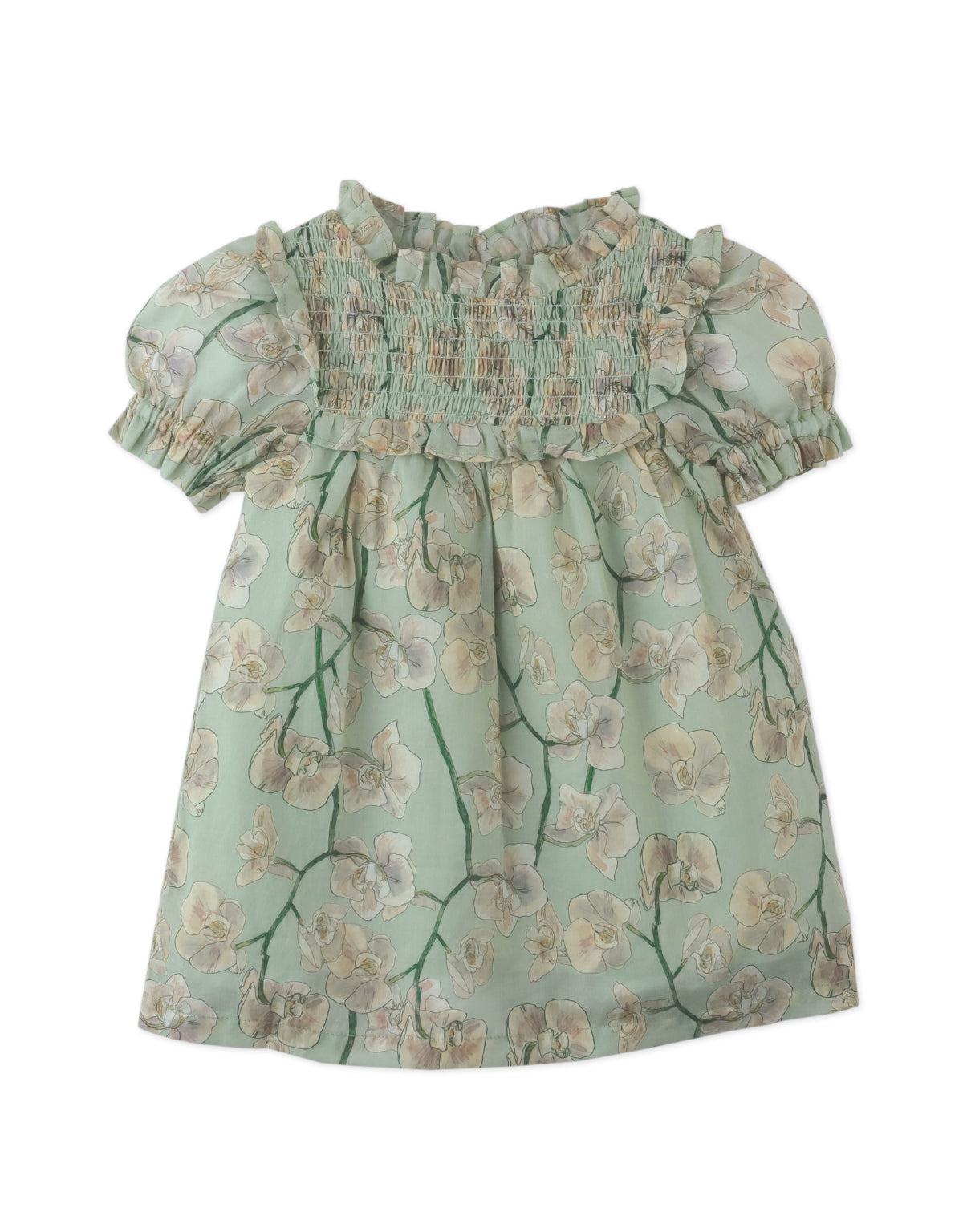 BABY IRINA DRESS ASTER WITH SMOCKED BODICE