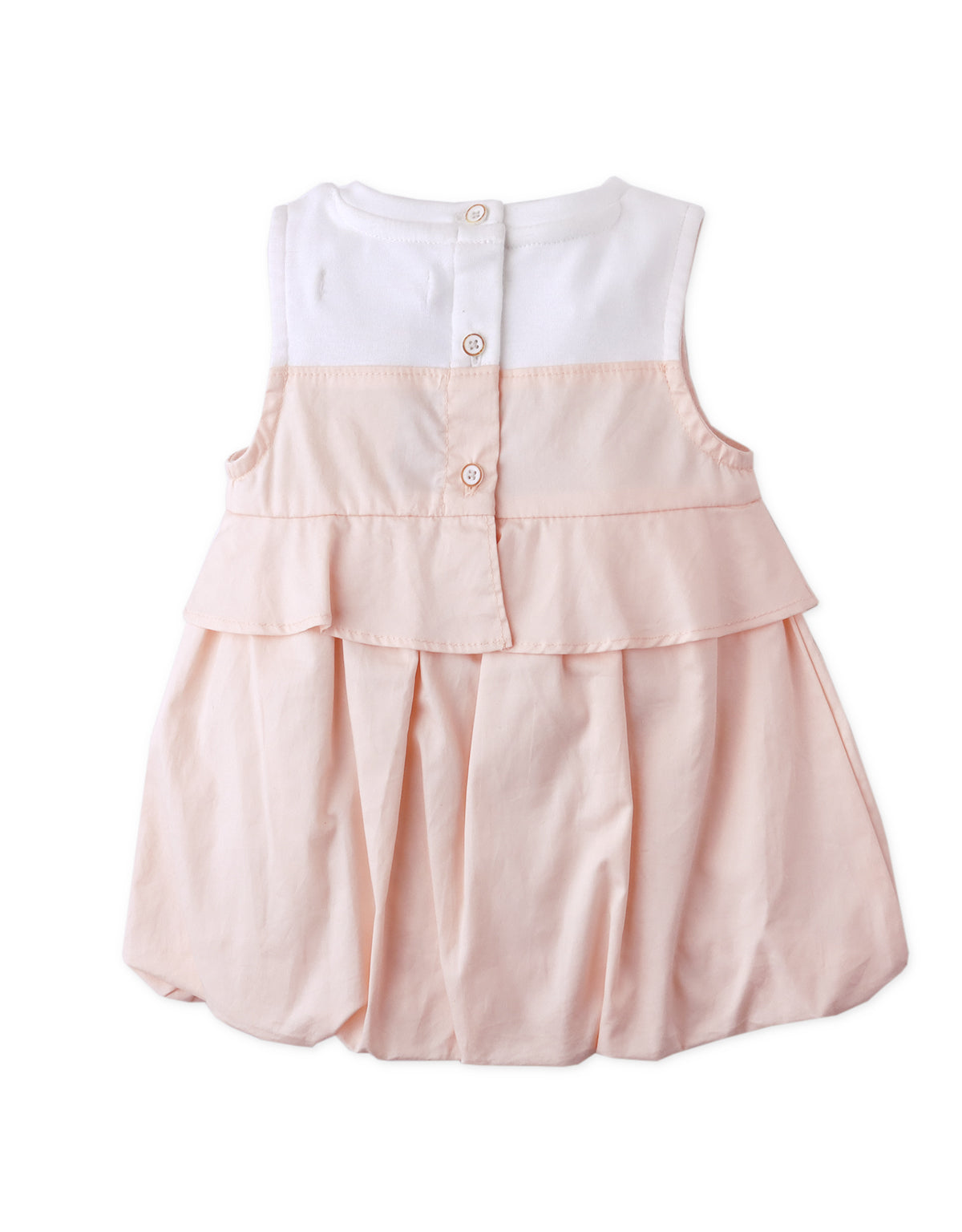 BABY ETHEL  BUBBLE DRESS WITH FLOWER APPLIQUE