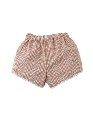 Close-up front top detail of the Baby Jurin Embroidered Top, showing the ribbed fabric, embroidered neckline panel, and short sleeves from the Spring Summer collection of Gingersnaps Philippines.