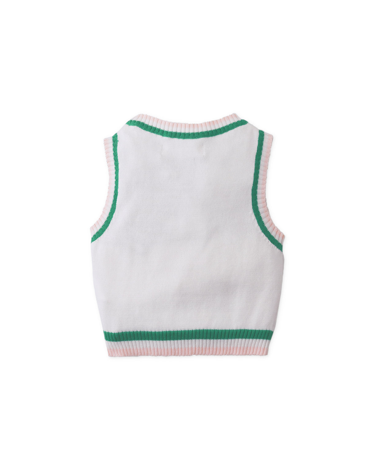 BABY GLORIA KNIT TOP WITH STRIPEY RIBBING
