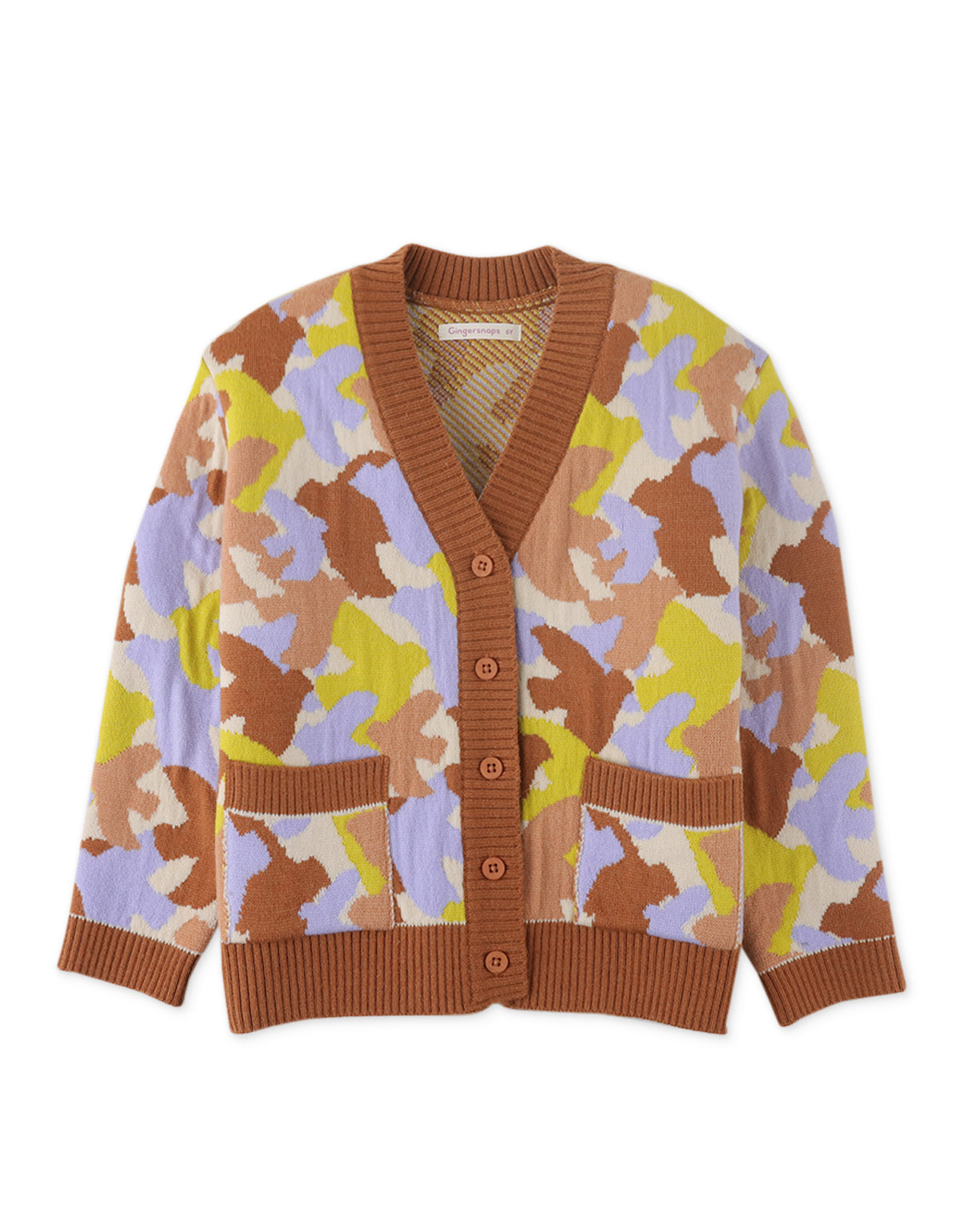GIRLS ALL OVER BIRD INTARSIA CARDIGAN