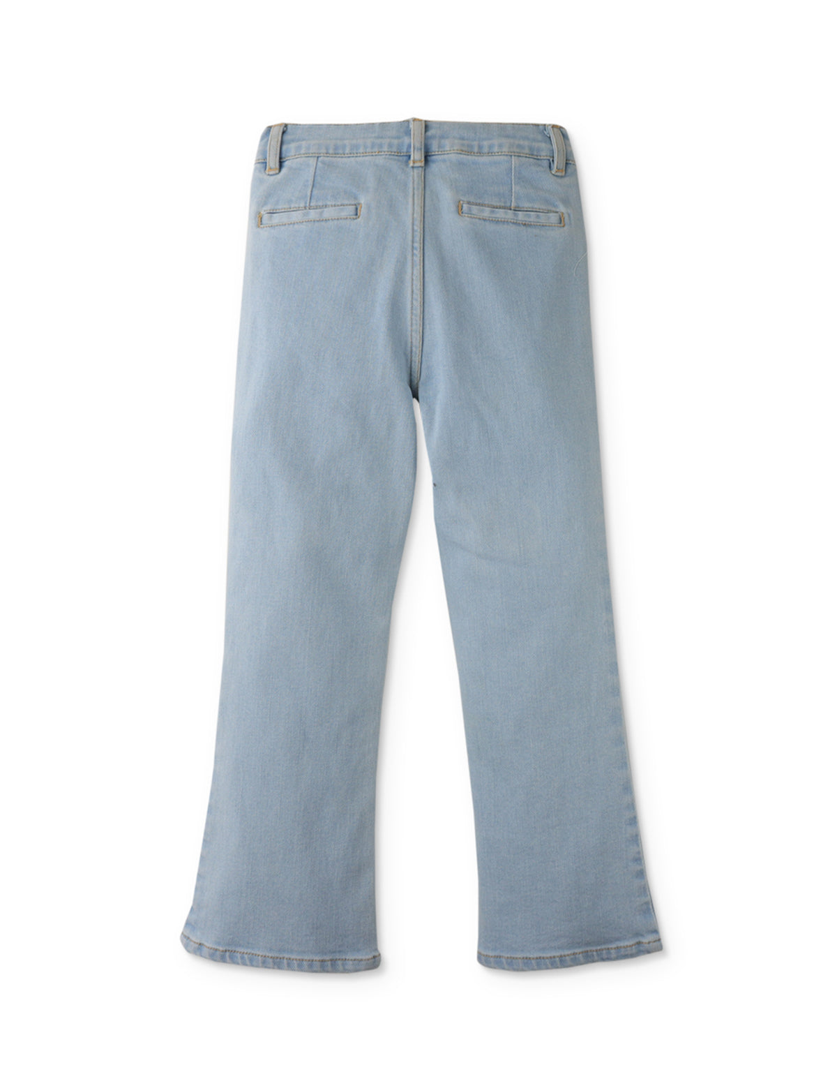 GIRLS HI RISE REGULAR FLARE FRONT POCKET DENIM PANTS