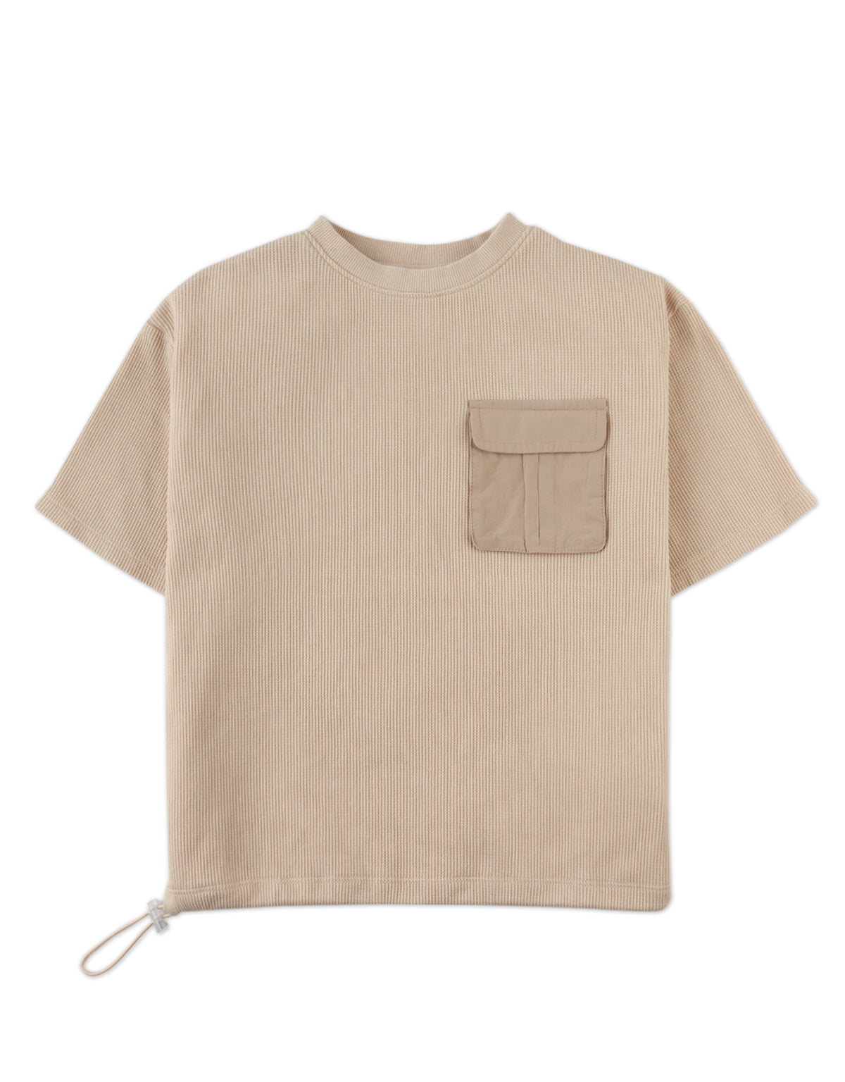 BOYS GRIFFIN DRAWSTRING TEE WITH POCKET