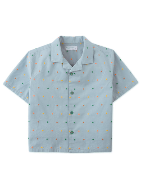 HENRY SHIRT WITH POLKA DOTS