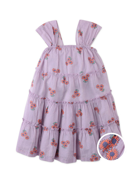 ERIN TIERED DRESS IN DAISY PRINT