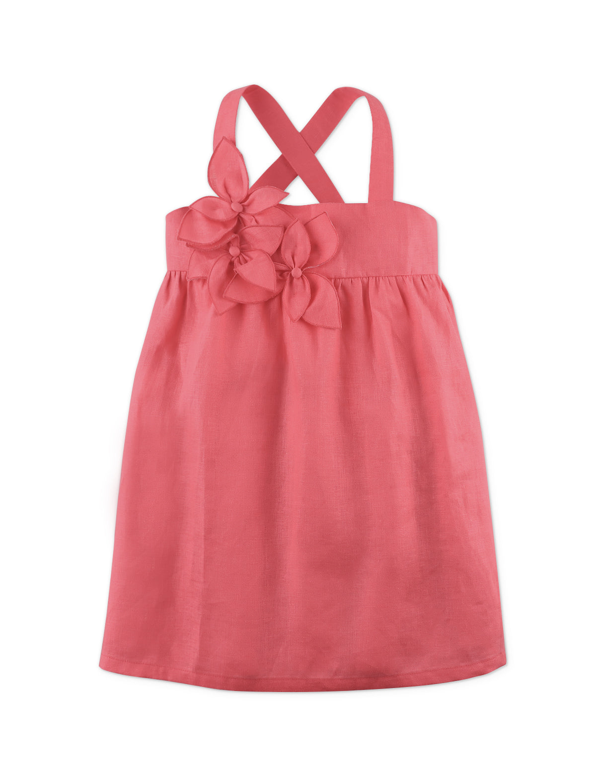 ANYA DRESS WITH FLORAL APPLIQUE