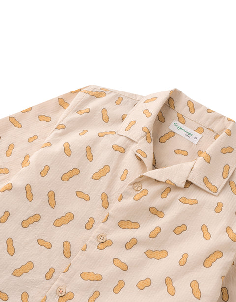 EMMETT SHIRT IN ALL-OVER PEANUT PRINT