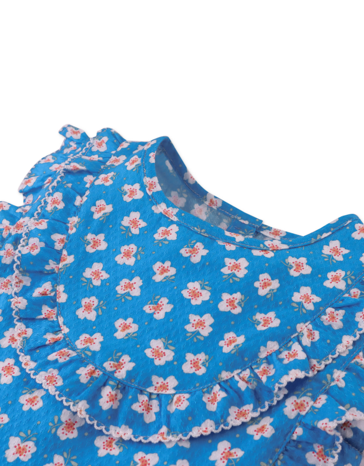 NICKIE TOP WITH DOUBLE RUFFLES