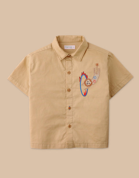 THEO OXFORD SHIRT WITH CIRCUS PATCHES