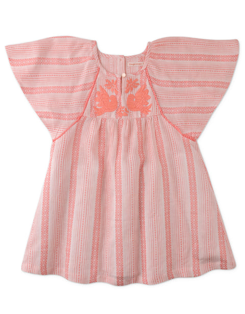 ELSIE STRIPEY DRESS WITH KIMONO SLEEVES