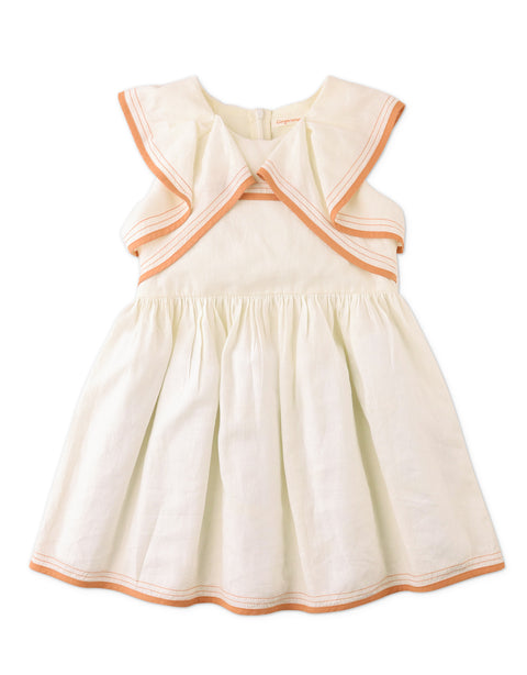 FIONA DRESS WITH FLUTTER COLLAR