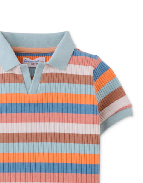 BABY WESLEY JERSEY POLO WITH MULTICOLOR STRIPES