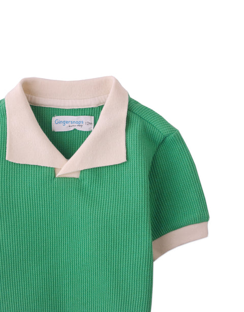 BABY LUCAS WAFFLE POLO