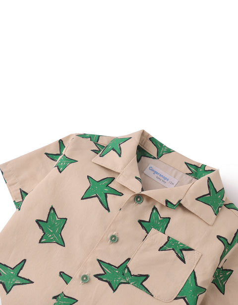 BABY DYLAN SHIRT IN STARS ALL-OVER PRINT