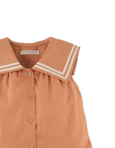 BABY CASSIA DRESS WITH SAILOR COLLAR