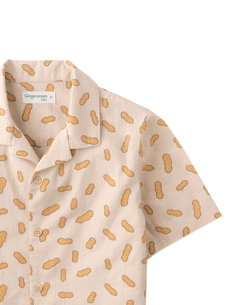 EMMETT SHIRT IN ALL-OVER PEANUT PRINT