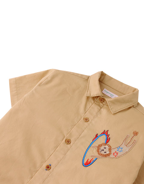 THEO OXFORD SHIRT WITH CIRCUS PATCHES