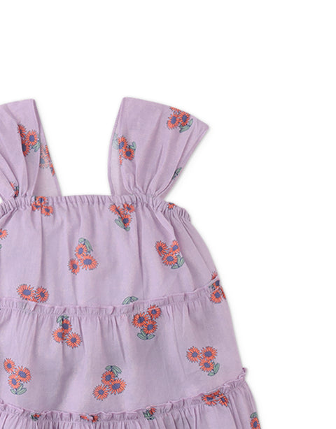 ERIN TIERED DRESS IN DAISY PRINT