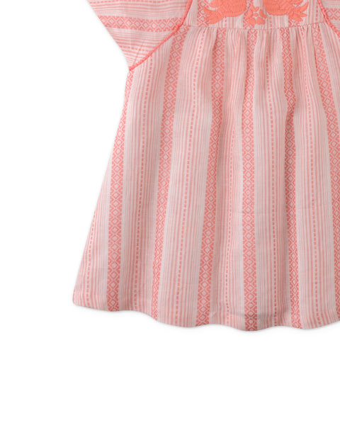 ELSIE STRIPEY DRESS WITH KIMONO SLEEVES