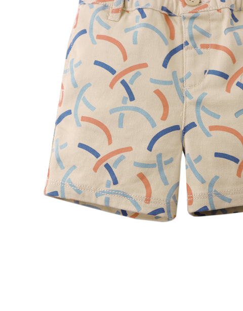 MINI ALFIE SHORTS IN HOOPS ALL-OVER PRINT