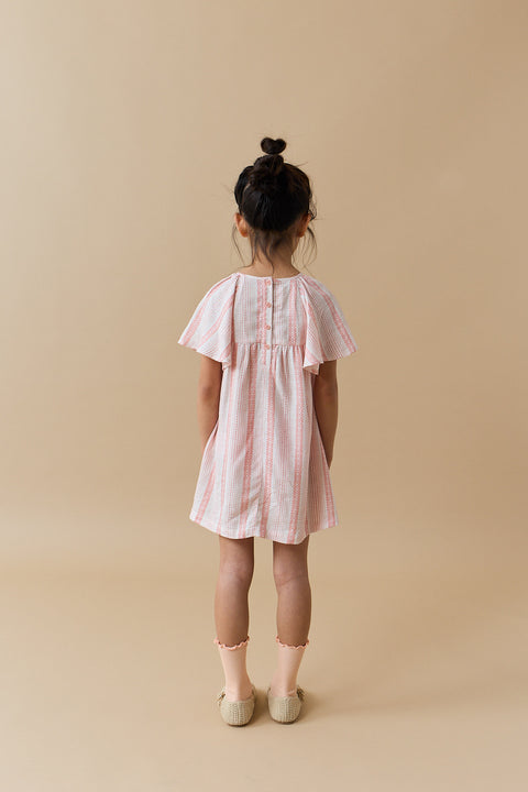 ELSIE STRIPEY DRESS WITH KIMONO SLEEVES