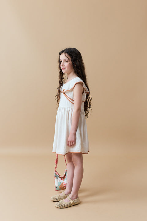 FIONA DRESS WITH FLUTTER COLLAR
