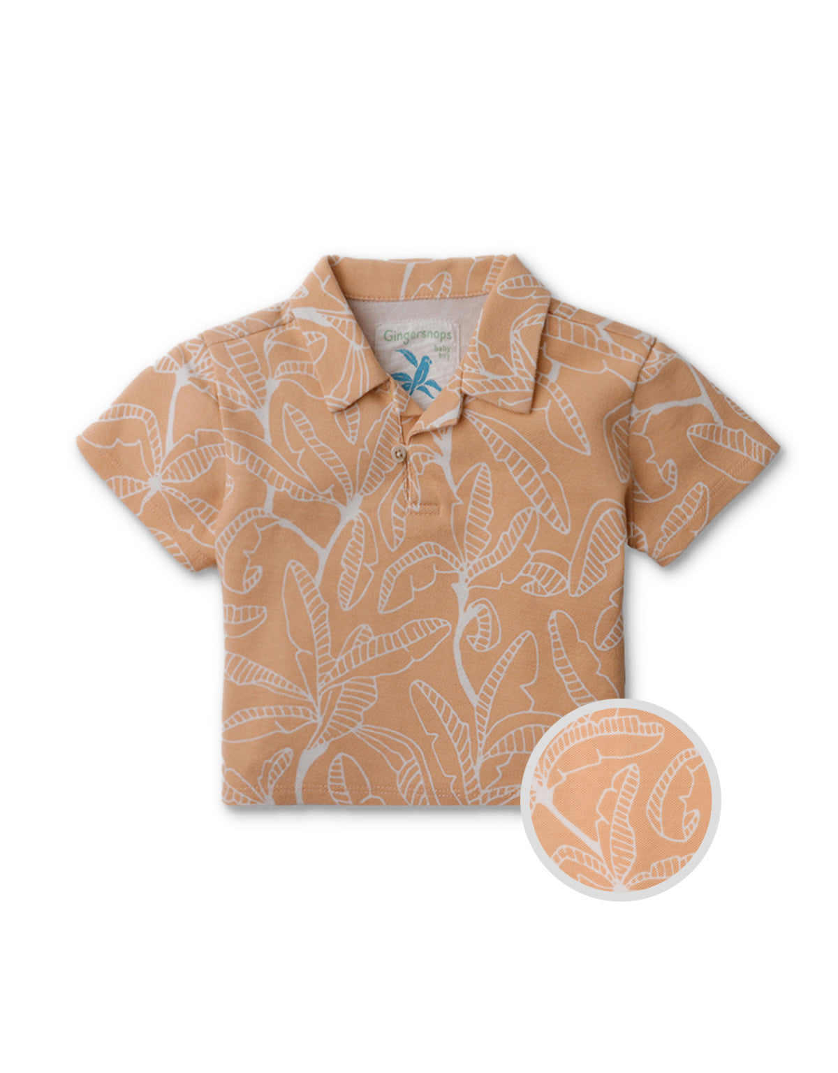 BABY BOYS BANANA LEAF POLO