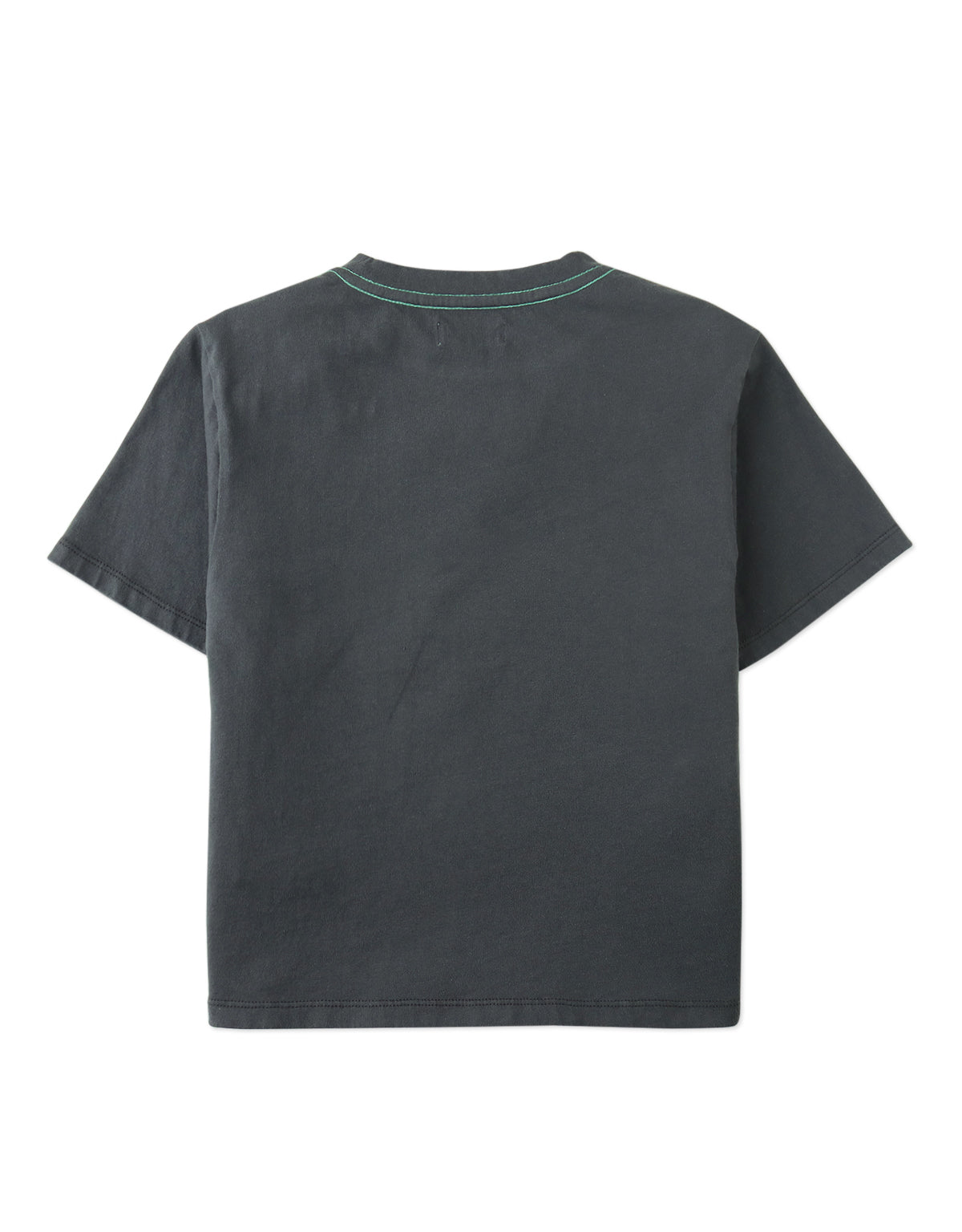 Flatlay back view of the Eld Pelican Relaxed-Fit Jersey Graphic Tee with fabric details from the Summer collection of Filipino kids fashion brand Gingersnaps Philippines.