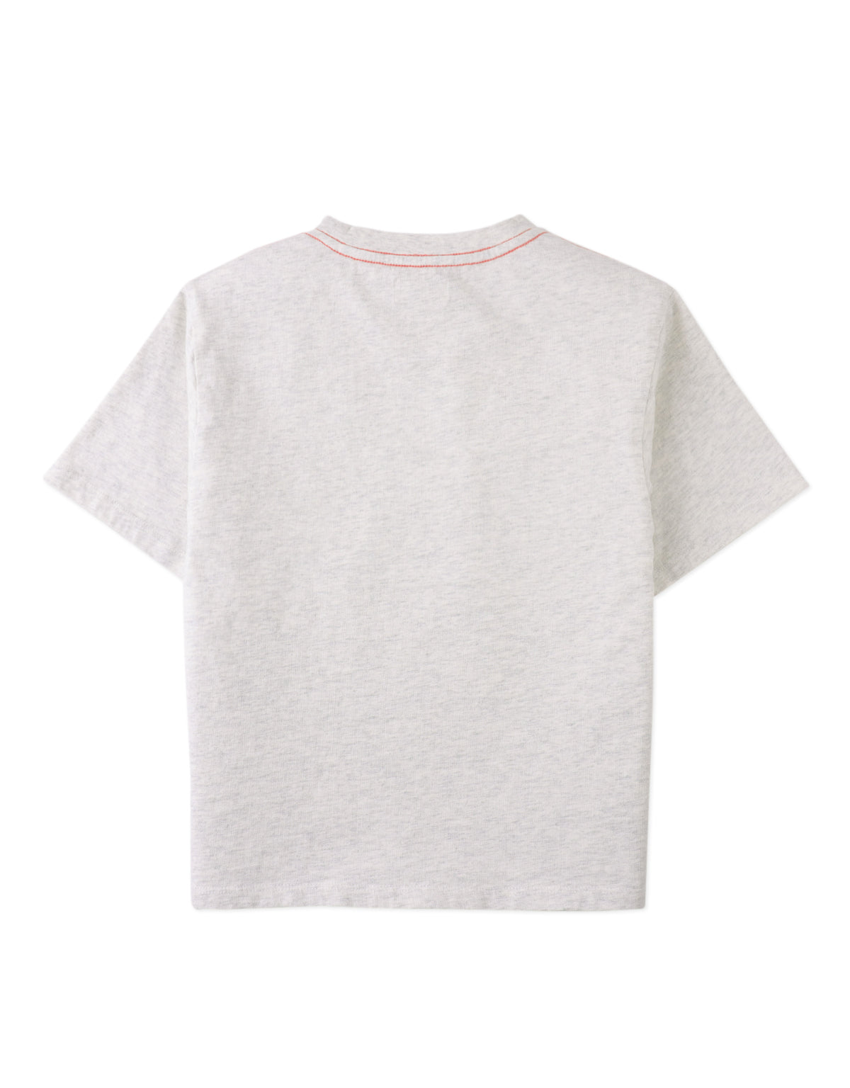 Flatlay back view of the Oruo Surfing Octopus Relaxed-Fit Graphic Tee with fabric details from the Summer collection of Filipino kids fashion brand Gingersnaps Philippines.