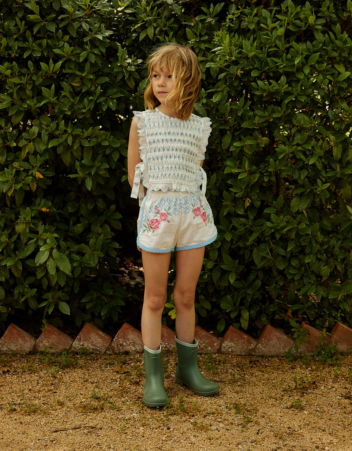 Cassie Ruffled Top with Side Ties