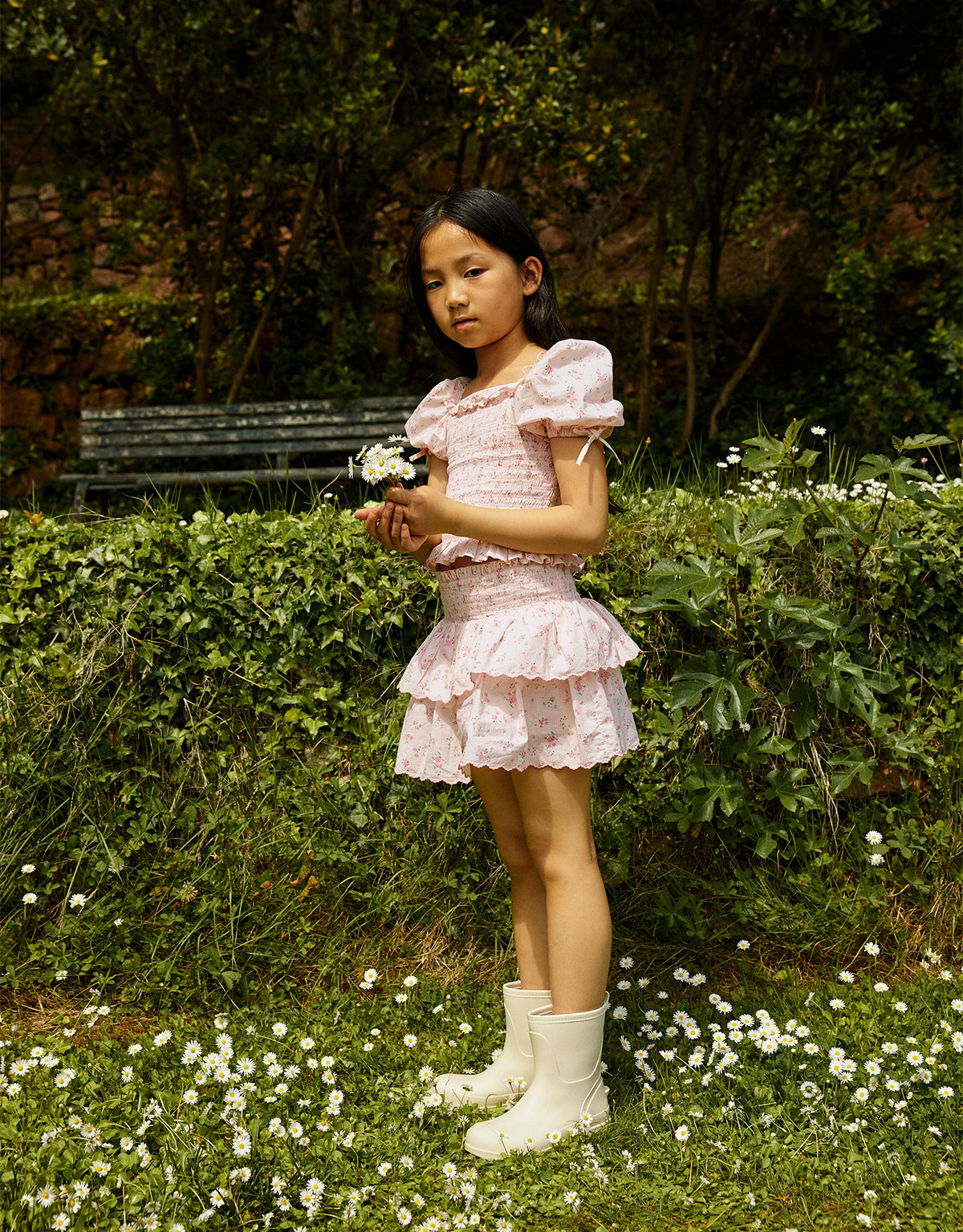 Priscilla Smocked Top with Puff Sleeves