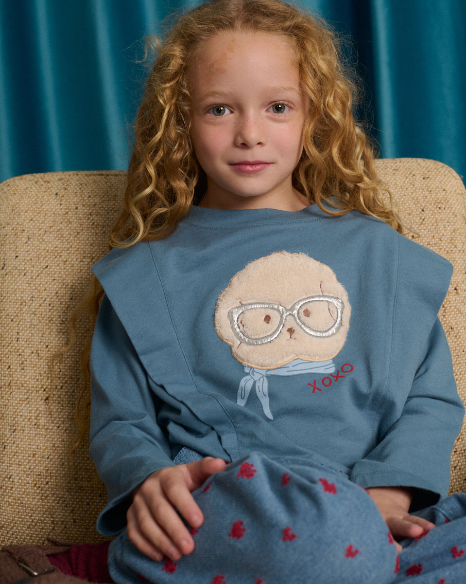 Gregoria Tee with Embroidered Poodle Appliqué