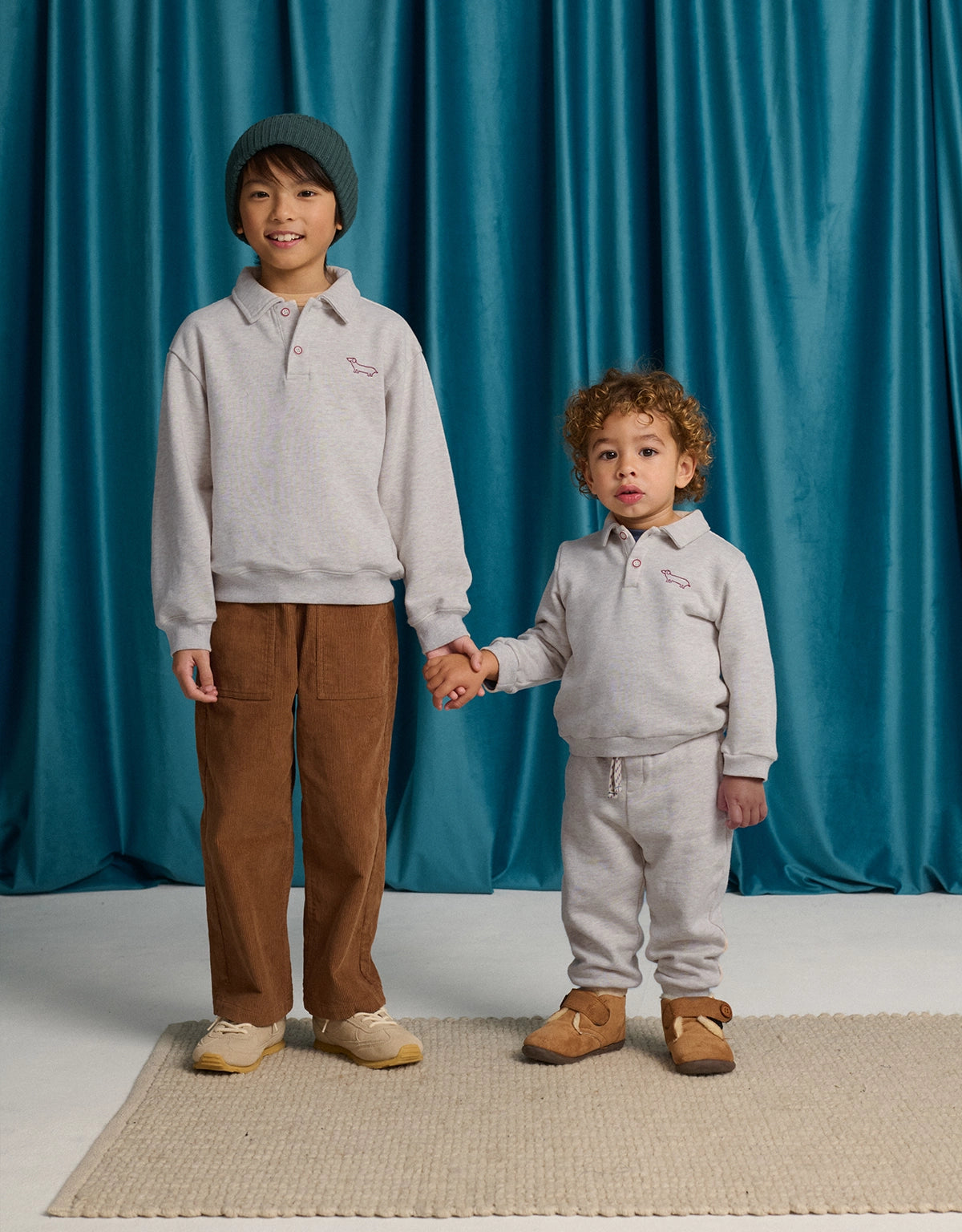 Baby Alessio French Terry Joggers with Embroidery on Back Pockets