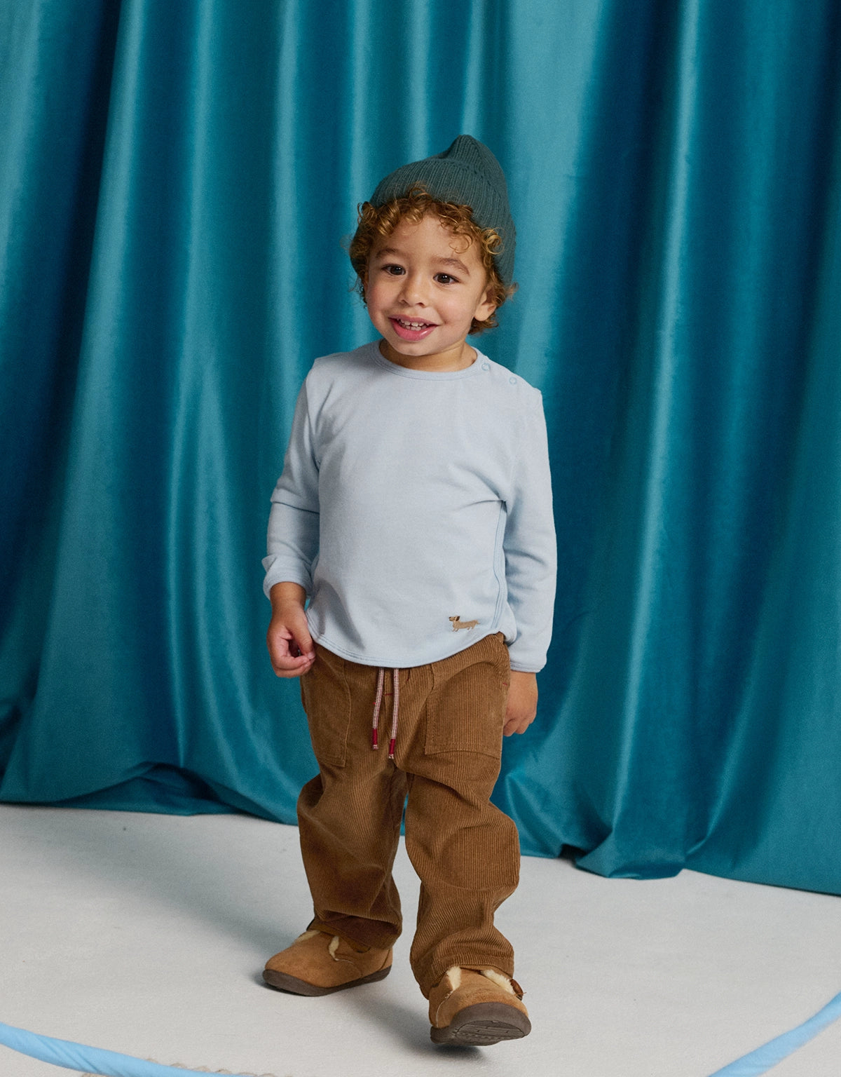 Baby Dominic Pull-On Corduroy Pants with Patch Pockets