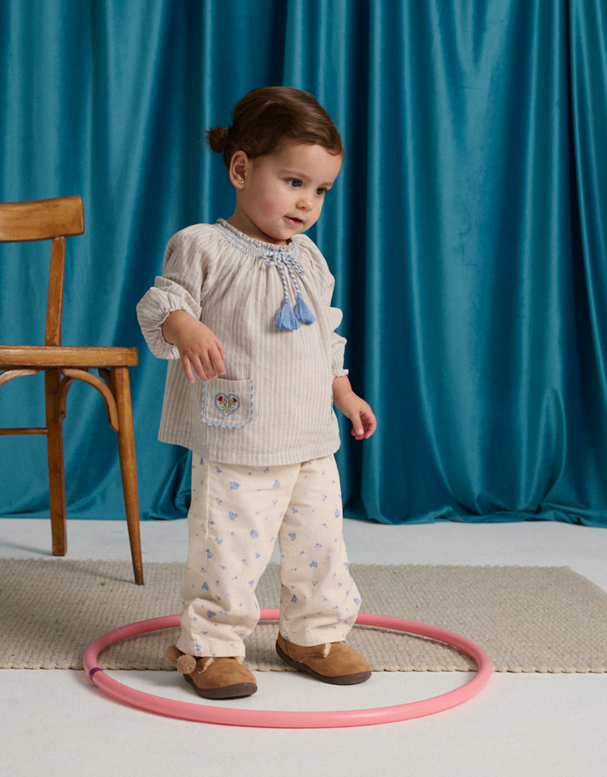 Baby Precious Pincord Pants with Ruffled Pockets