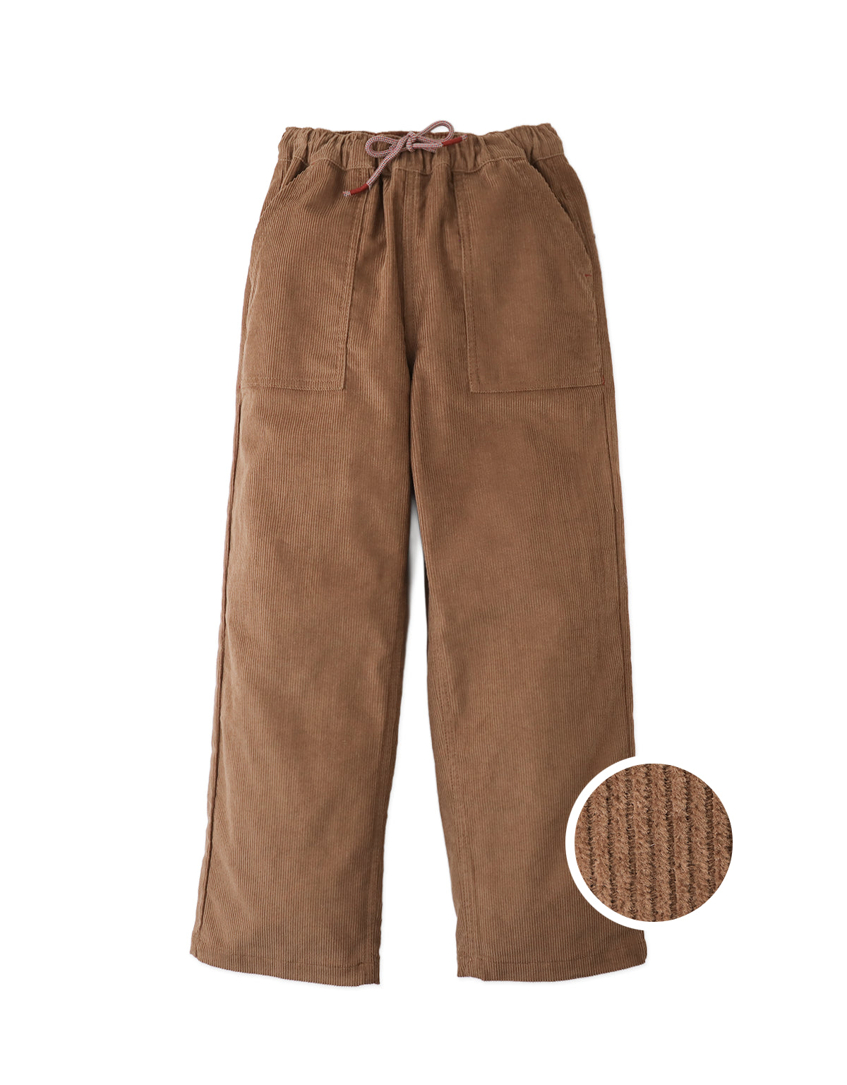 Dominic Pull-On Corduroy Pants with Patch Pockets